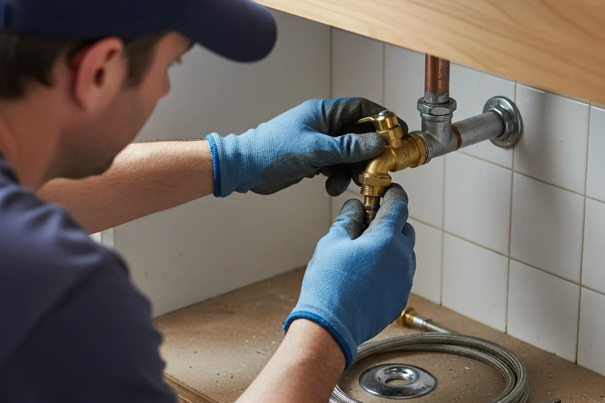 Shutoff valve and fitting work during Emergency Plumbing in Medina